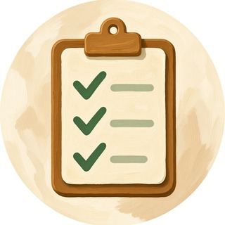 A friendly drawing of a checklist with ticks.